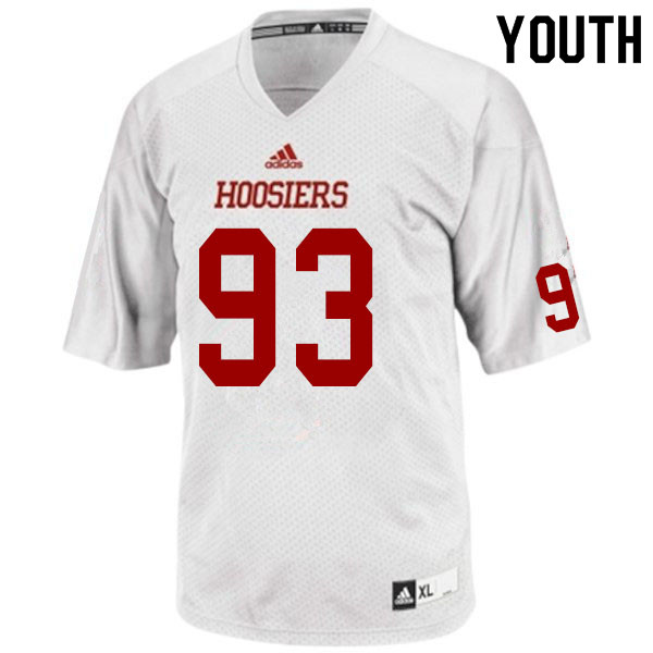 Youth #93 Caleb Murphy Indiana Hoosiers College Football Jerseys Sale-White